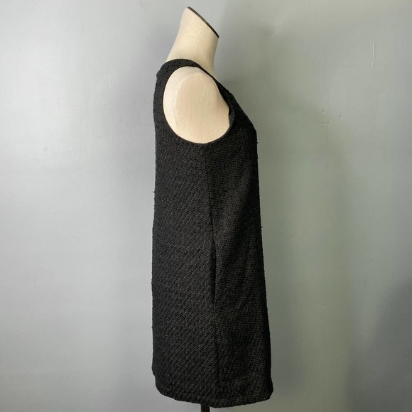 Lauren James Black Tweed Austen Dress Metallic Sparkle Lined Shift Dress Size S - Picture 4 of 16